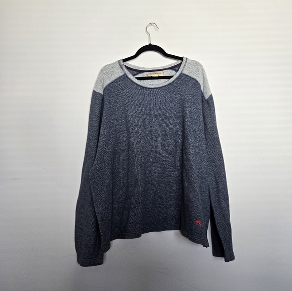 Tommy Bahama Men's Navy Gray Sweater - Picture 1 of 8